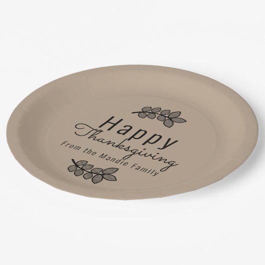 Minimal Erntedank Branch Greenerity Script Pappteller (Schrägansicht)