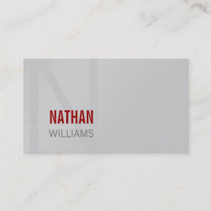 MINIMAL erste einfache moderne coole silbergraue Visitenkarte