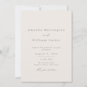 Minimal Estate Wedding Invitation | Elegant Serif  Einladung (Vorderseite)