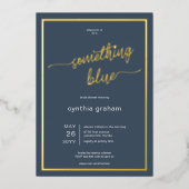 Minimal etwas Blau, bevor ich Brautparty zu tun Folieneinladung (Vorderseite)