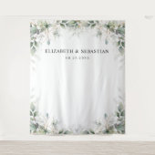 Minimal Eucalyptus Wedding Backdrops Wandteppich (Vorderseite)