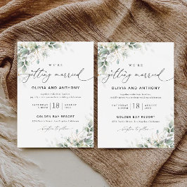 Minimal Eucalyptus Wedding Invitation Einladung