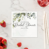Minimal Eukalyptus Brautparty Napkins Serviette (Beispiel)