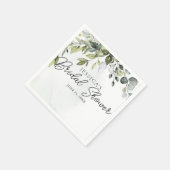 Minimal Eukalyptus Brautparty Napkins Serviette (Ecke)