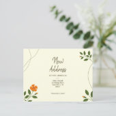 Minimal Eukalyptus Verlasse Grüne Ankündigung Postkarte (Stehend Vorderseite)
