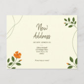 Minimal Eukalyptus Verlasse Grüne Ankündigung Postkarte (Vorderseite)