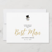 Minimal Exquisite Gorgeous Script Best Man Einladung (Vorderseite)