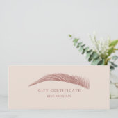 Minimal Eyebrow Logo Gift Certificate (Stehend Vorderseite)