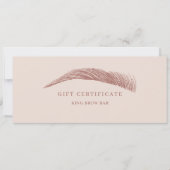 Minimal Eyebrow Logo Gift Certificate (Vorderseite)