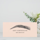 Minimal Eyebrow Logo Gift Certificate (Stehend Vorderseite)