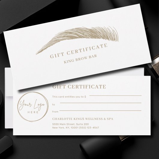 Minimal Eyebrow Logo Gift Certificate