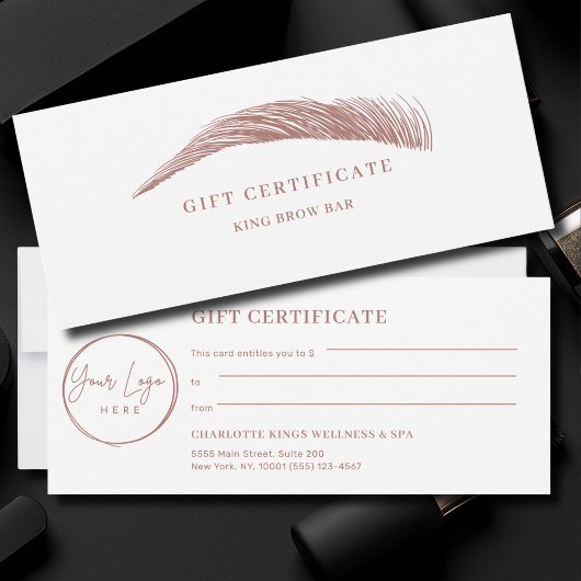 Minimal Eyebrow Logo Gift Certificate
