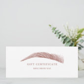 Minimal Eyebrow Logo Gift Certificate (Stehend Vorderseite)