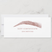 Minimal Eyebrow Logo Gift Certificate (Vorderseite)