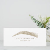 Minimal Eyebrow Logo Gift Certificate (Stehend Vorderseite)