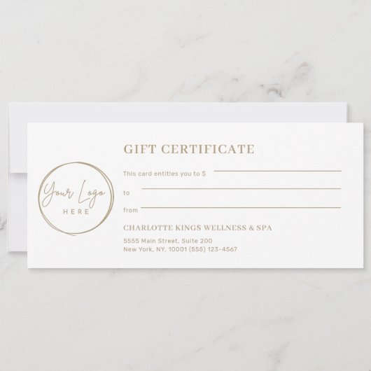 Minimal Eyebrow Logo Gift Certificate (Rückseite)