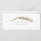 Minimal Eyebrow Logo Gift Certificate (Vorderseite)