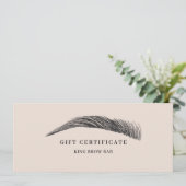 Minimal Eyebrow Logo Gift Certificate (Stehend Vorderseite)