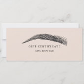 Minimal Eyebrow Logo Gift Certificate (Vorderseite)