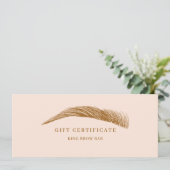 Minimal Eyebrow Salon QR Code Gift Certificate (Stehend Vorderseite)