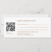 Minimal Eyebrow Salon QR Code Gift Certificate (Rückseite)