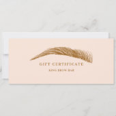 Minimal Eyebrow Salon QR Code Gift Certificate (Vorderseite)