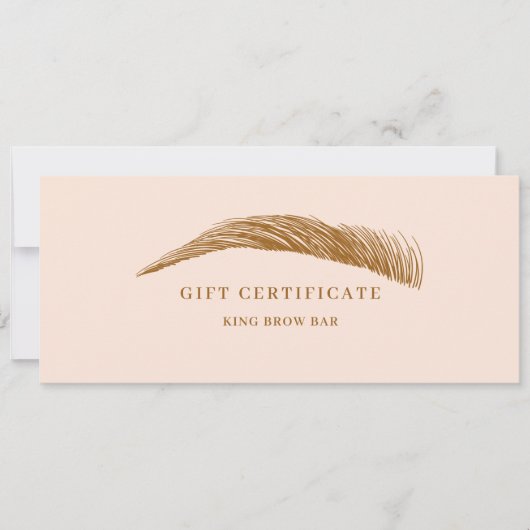 Minimal Eyebrow Salon QR Code Gift Certificate (Vorderseite)