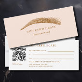 Minimal Eyebrow Salon QR Code Gift Certificate