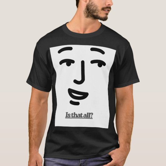 Minimal Face Typography T-Shirt (Vorderseite)