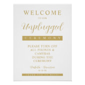 Minimal Fake Golden Effect Simple Unplugged Script Poster (Vorderseite)