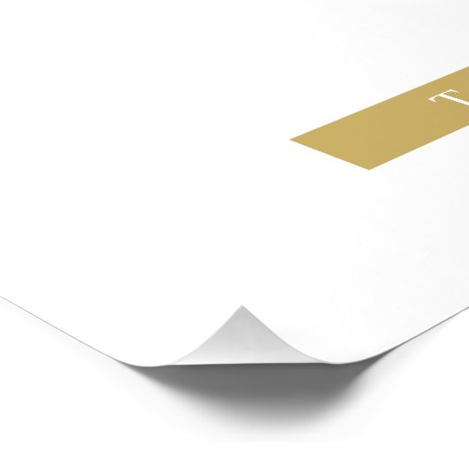 Minimal Fake Golden Effect Simple Unplugged Script Poster (Ecke)