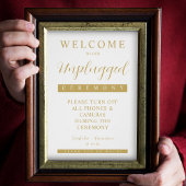 Minimal Fake Golden Effect Simple Unplugged Script Poster