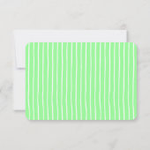 Minimal Farbe Neon Grün Hochzeit RSVP Mahlzeit Aus (Rückseite)