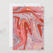 Minimal farbenfrohe Abstrakte Moderne Hochzeit Save The Date (Rückseite)