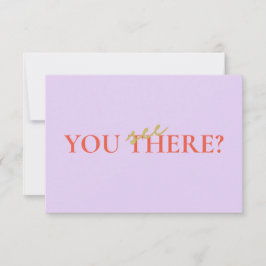 Minimal farbige Orange Script Response Card RSVP Karte