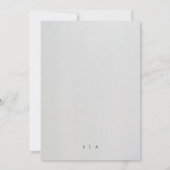 Minimal Faux Blind Deboss Cotton Bridal Shower Einladung (Rückseite)