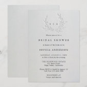 Minimal Faux Blind Deboss Cotton Bridal Shower Einladung (Vorne/Hinten)