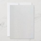 Minimal Faux Blind Deboss Cotton Wedding Einladung (Rückseite)