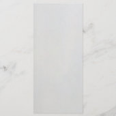 Minimal Faux Blind Deboss Cotton Wedding Flat Menu Menükarte (Rückseite)