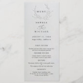 Minimal Faux Blind Deboss Cotton Wedding Flat Menu Menükarte (Vorderseite)