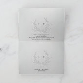 Minimal Faux Blind Deboss Cotton Wedding Folded  Dankeskarte (Innenseite)