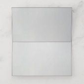 Minimal Faux Blind Deboss Cotton Wedding Place  Platzkarte (Innenseite Aufgefaltet)