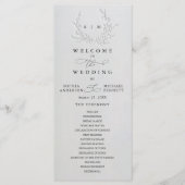 Minimal Faux Blind Deboss Cotton Wedding Program Programm (Vorderseite)