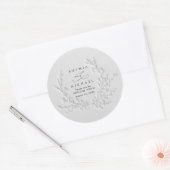 Minimal Faux Blind Deboss Cotton Wedding Sticker (Umschlag)