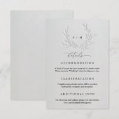 Minimal Faux Blind Deboss Wedding Begleitkarte (Vorne/Hinten)