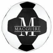 Minimal fett Monogramm | Name Black Fußball (Vorderseite)