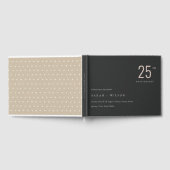 Minimal fett Schwarz Rosa jedes Jahr Jahrestag Gästebuch (Voll)