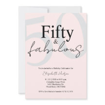 Minimal Fifty and Fabulous 50. Geburtstagsfeier
