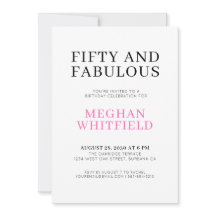 Minimal Fifty and Fabulous 50th Birthday Party