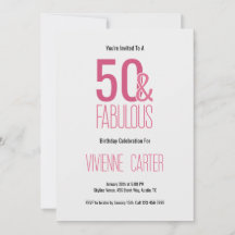 Minimal Fifty and Fabulous 50th Birthday Party